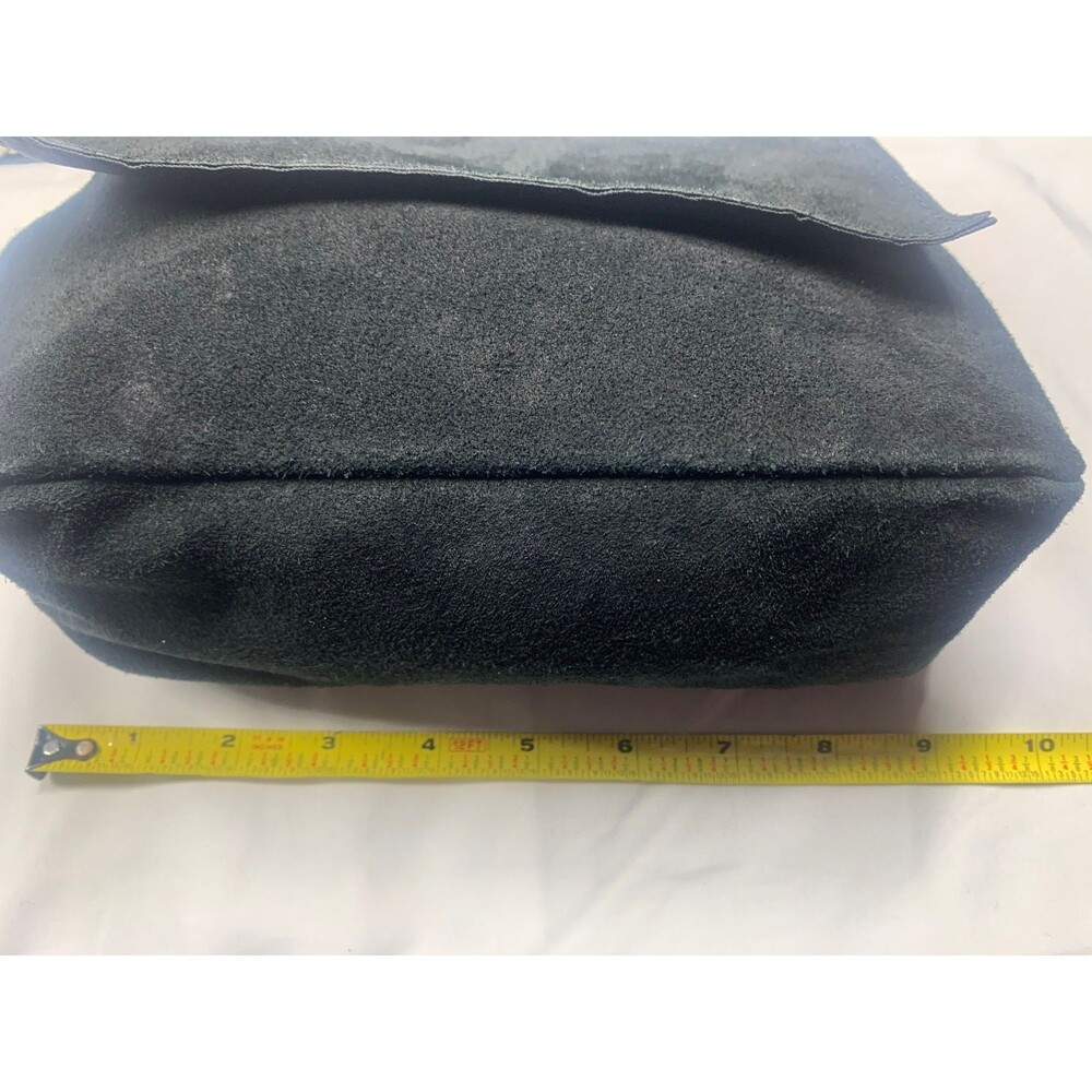 Brandy Melville Crossbody Handbag Black Suede Adjustable Chain w/ Grommet Strap - Picture 4 of 12